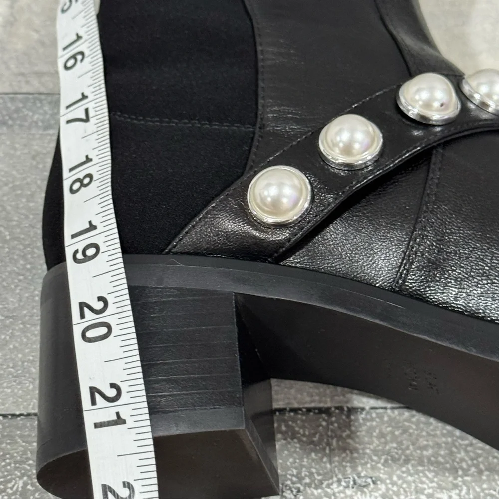 STUART WEITZMAN Portia Studded Over Knee Boots - Black - Size - 7.5B